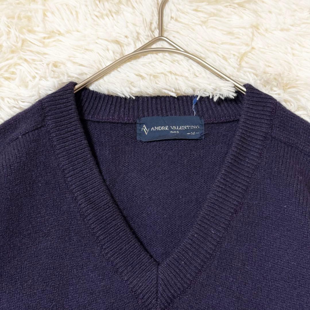 ANDRE VALENTINO 長袖セーター Vネックニット M — image 2