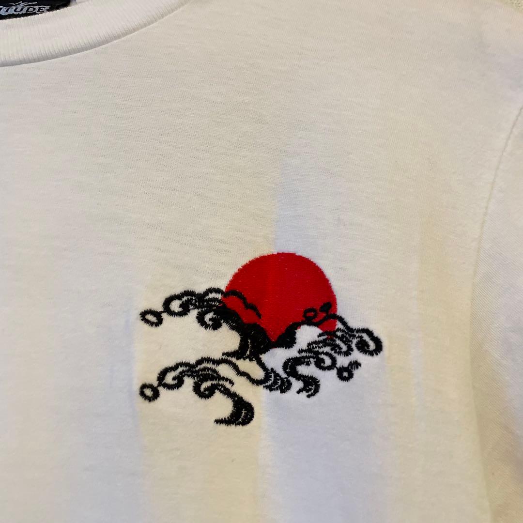ATTITUDE 風神雷神 刺繍Tシャツ 白 M 和柄 — image 5