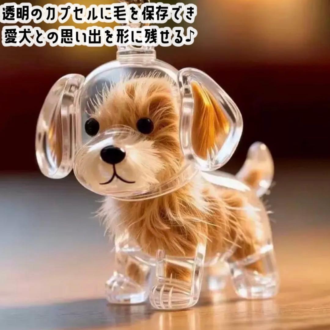 けだまだま ゴールデンレトリバー メモリアル 毛 チャーム 毛収納 キーホルダー — image 3