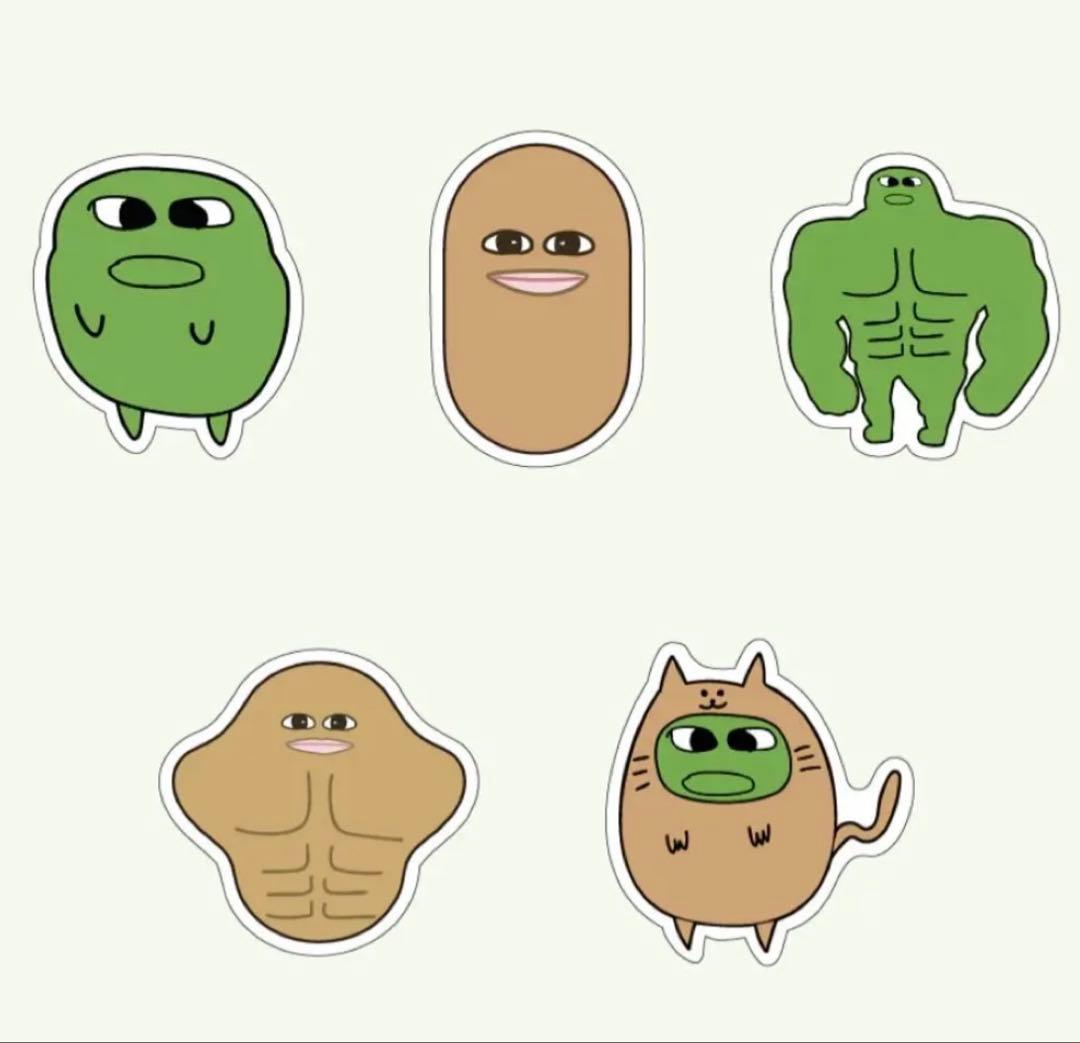 マエスケ　ステッカー　MAESUKE キャラクター　シール　5枚入 — image 2