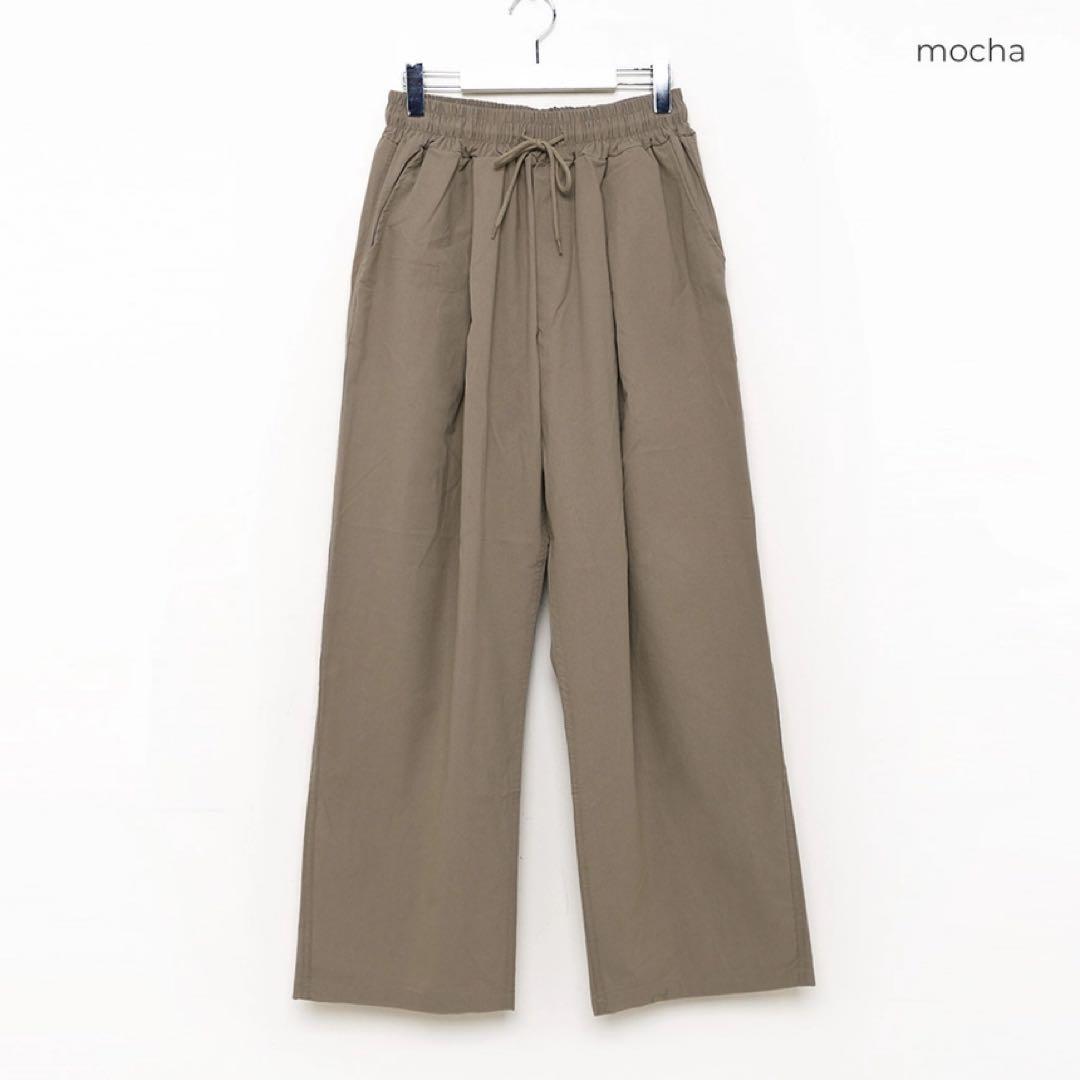 nugu Laugher （ユニセックス）ピンタックコットンパンツ — image 3