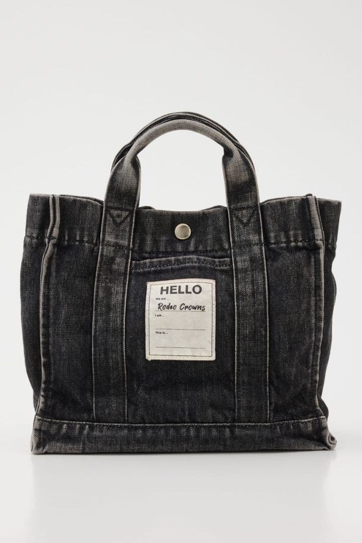 新品ブラック♪DENIMスクエア2WAYトート早い者勝ち即お買い上げ大歓迎です！ — image 3