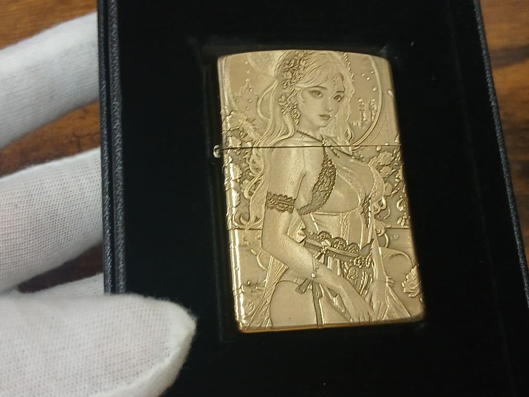 新品 ZORRO 少女の両面彫刻加工 オイルライター真鍮製 喫煙グッズ — image 5