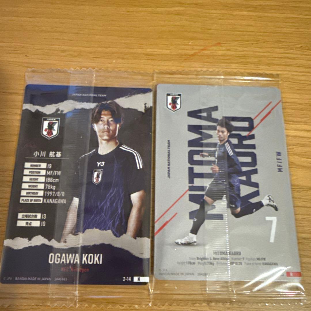 サッカー日本代表 三笘薫 小川航基 カード 2枚セット — image 2