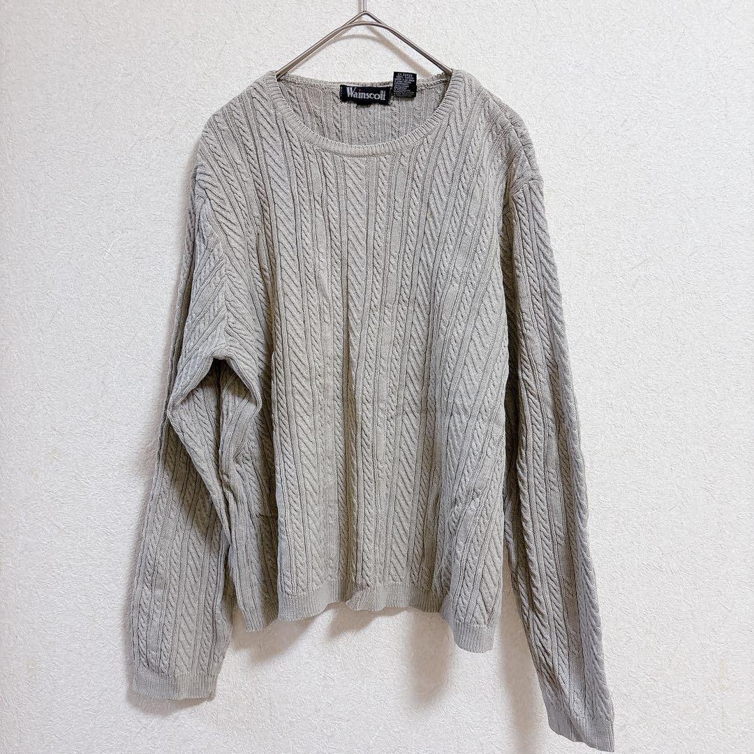 Wainscott ケーブルニット セーター 長袖 コットン ベージュ【M】 — image 2