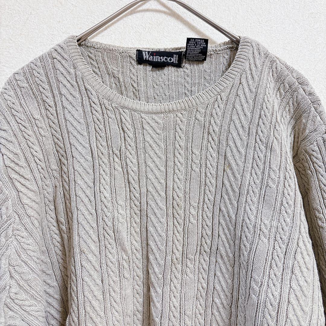 Wainscott ケーブルニット セーター 長袖 コットン ベージュ【M】 — image 5
