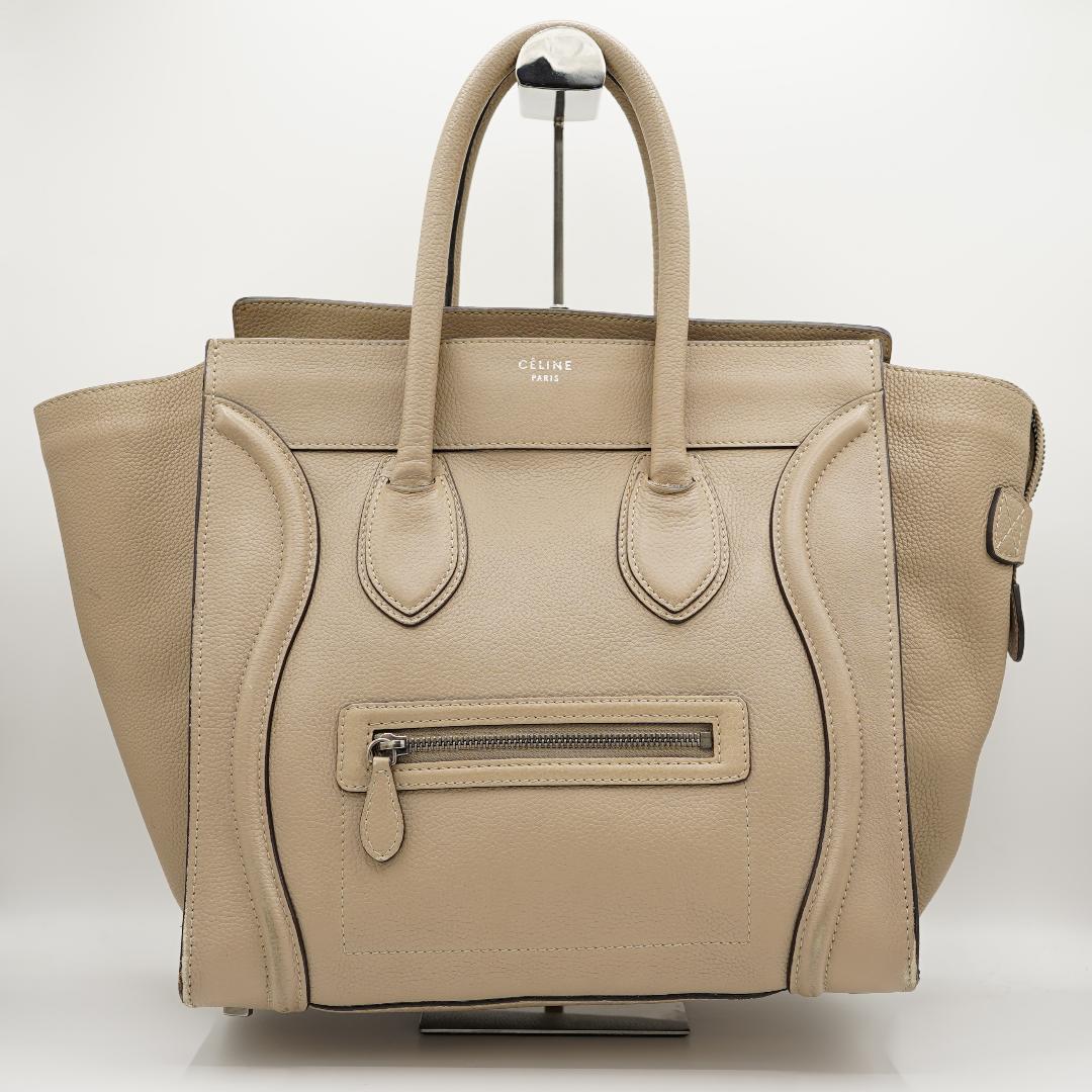 CELINE ラゲージミディアムショッパー レザー ベージュ 保存袋 バッグ — image 2