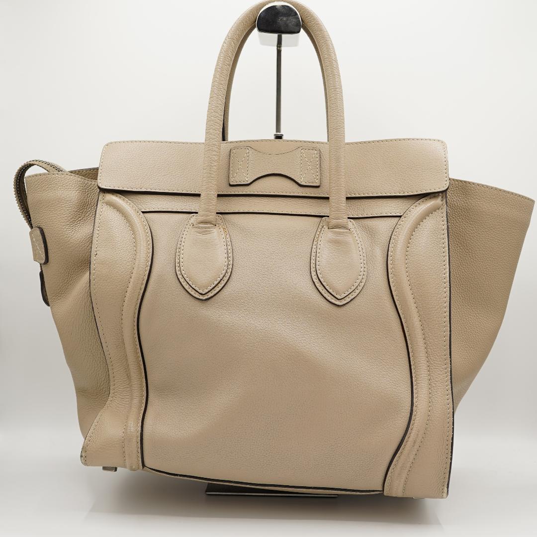 CELINE ラゲージミディアムショッパー レザー ベージュ 保存袋 バッグ — image 3