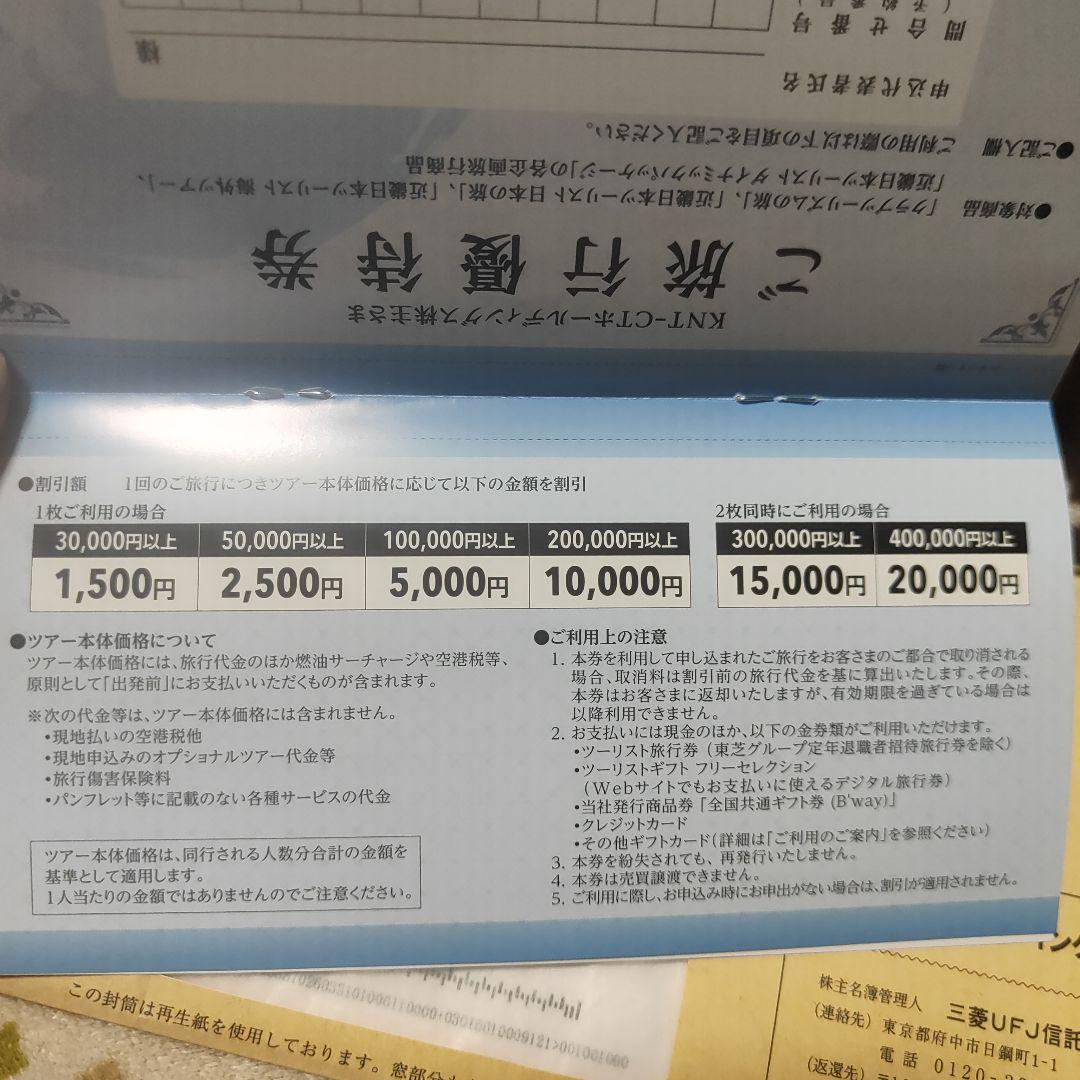 新着　メルカリ便即発送KNT-CTホールディングス 株主優待割引券2枚 — image 3