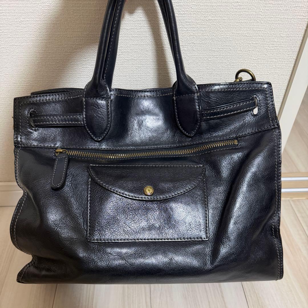 Dakota 2WAY 本革 レザー ショルダーバッグ BLACK ダコタ — image 2