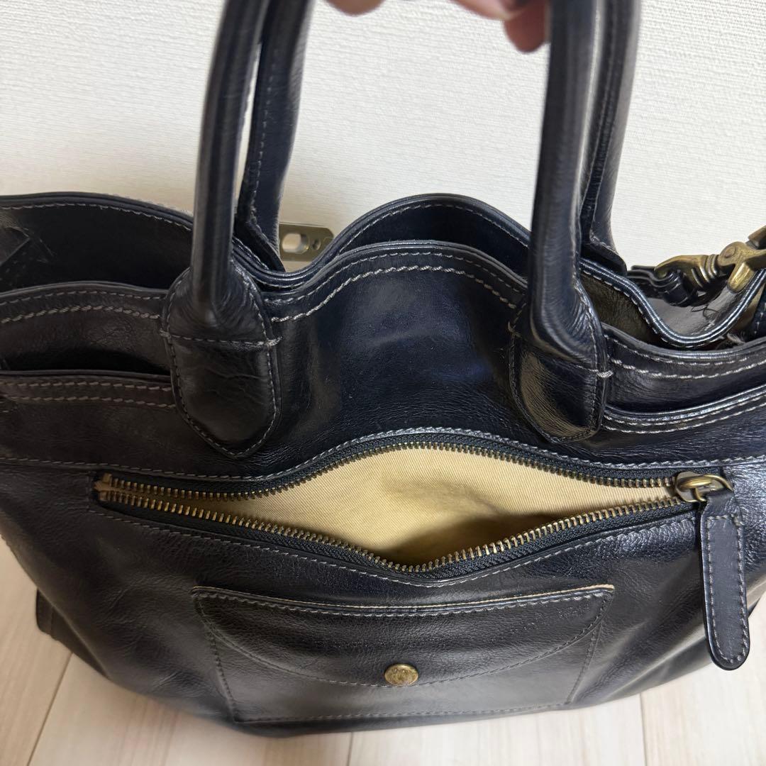 Dakota 2WAY 本革 レザー ショルダーバッグ BLACK ダコタ — image 3