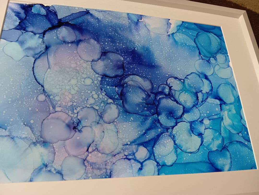 青紫のアルコールインクアート 【原画】 — image 2