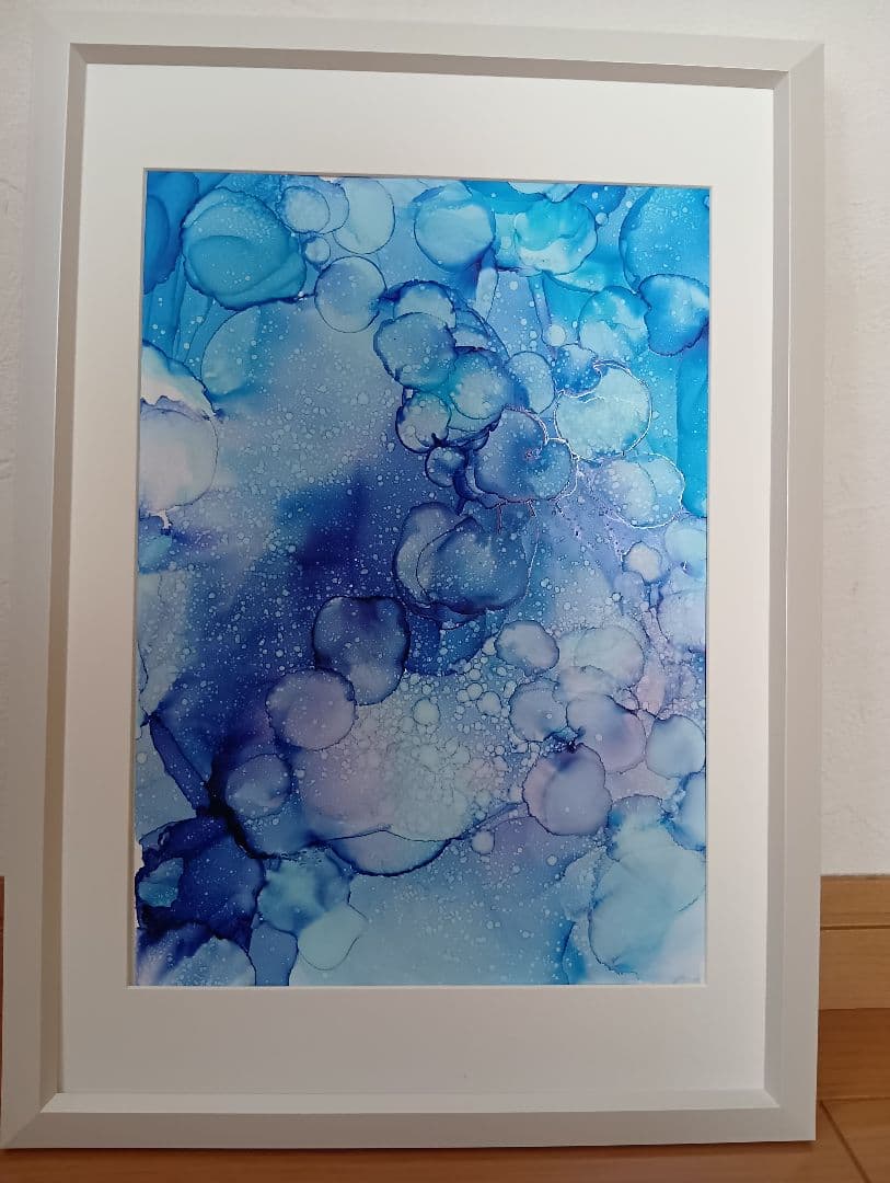 青紫のアルコールインクアート 【原画】 — image 5