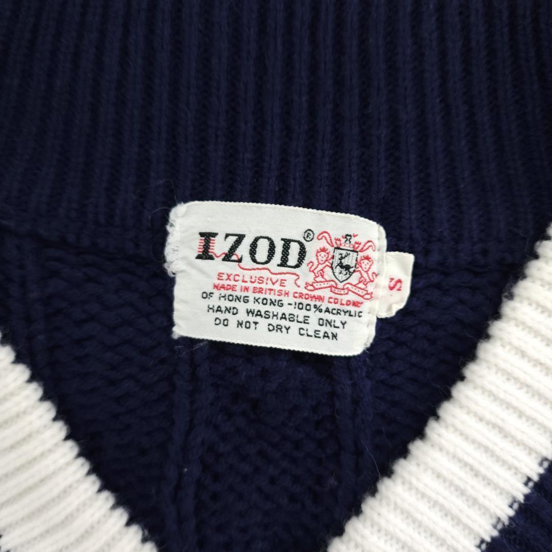 70~80s IZOD LACOSTE ニット セーター ネイビー ケーブル編み — image 5