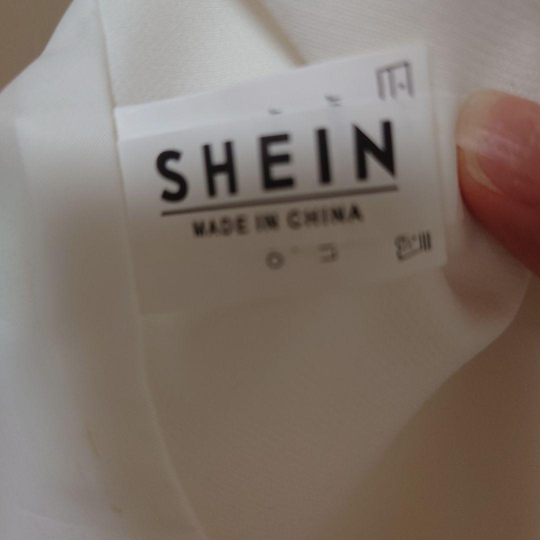 SHEIN ノースリーブ テーラードベスト ホワイト S　ジレ — image 3