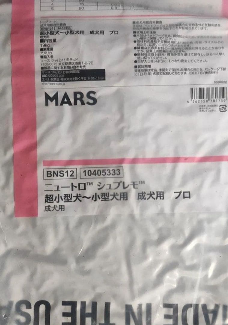 ニュートロ　シュプレモ　超小型犬〜小型犬　成犬用　１９kg — image 2