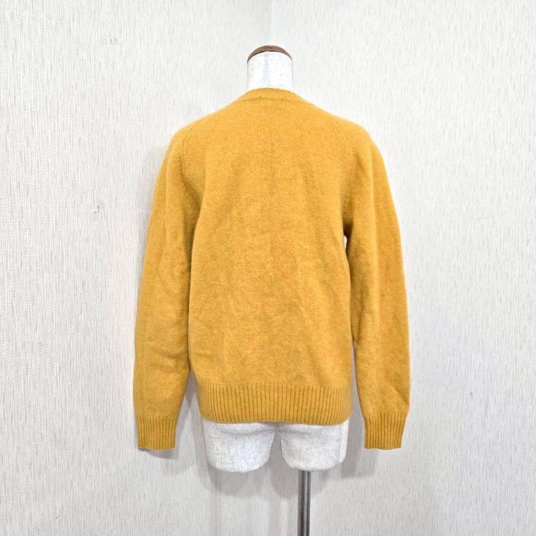 ユニクロ ラムウール クルーネックセーター（M）マスタード イエロー — image 3