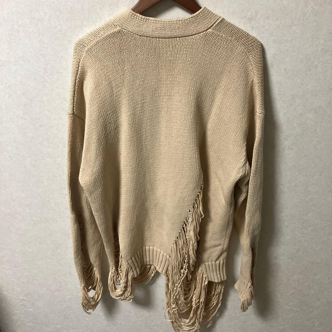 DISCOVERED DAMAGE COTTON KNIT CARDIGAN — image 3