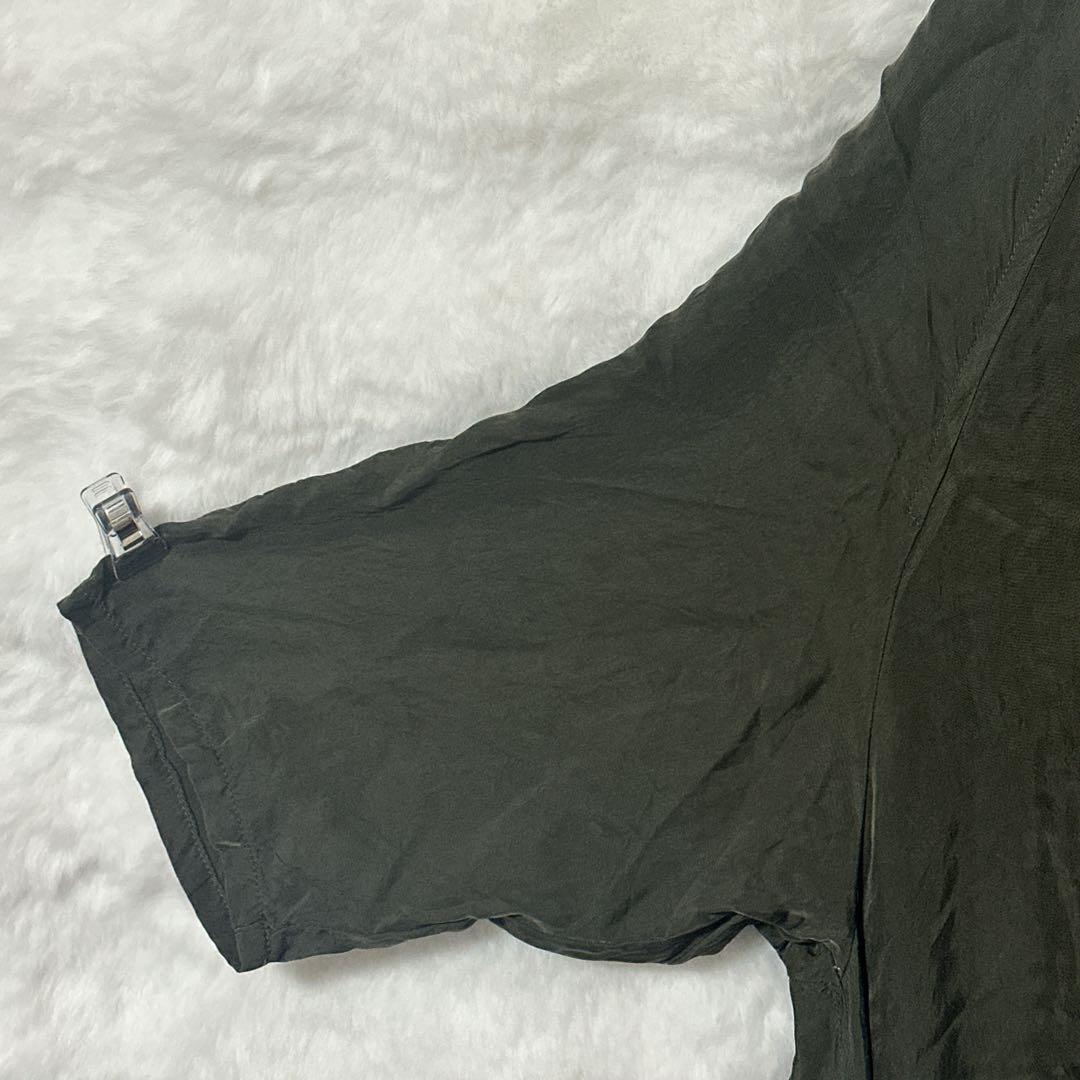 クレイジーダイヤモンド さらり Aライン チュニック カーキ キュプラ — image 5