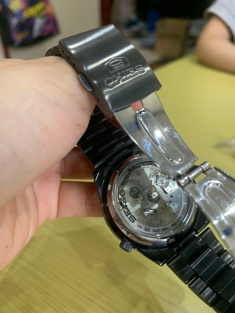 SEIKO 5 7S26-02T0 自動巻き ブラック 保証書・箱付き — image 4