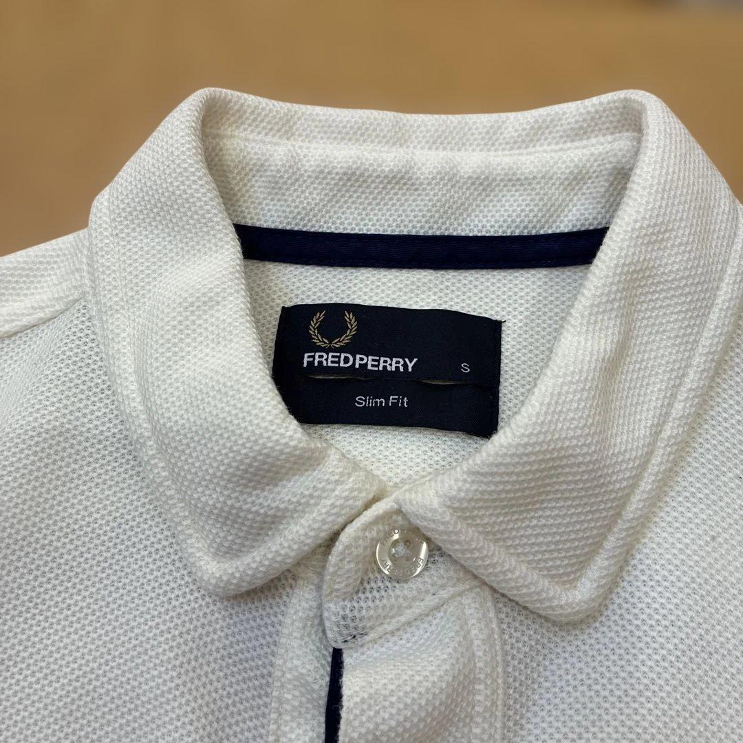 FRED PERRY スリムフィット ポロシャツ S ホワイト — image 2