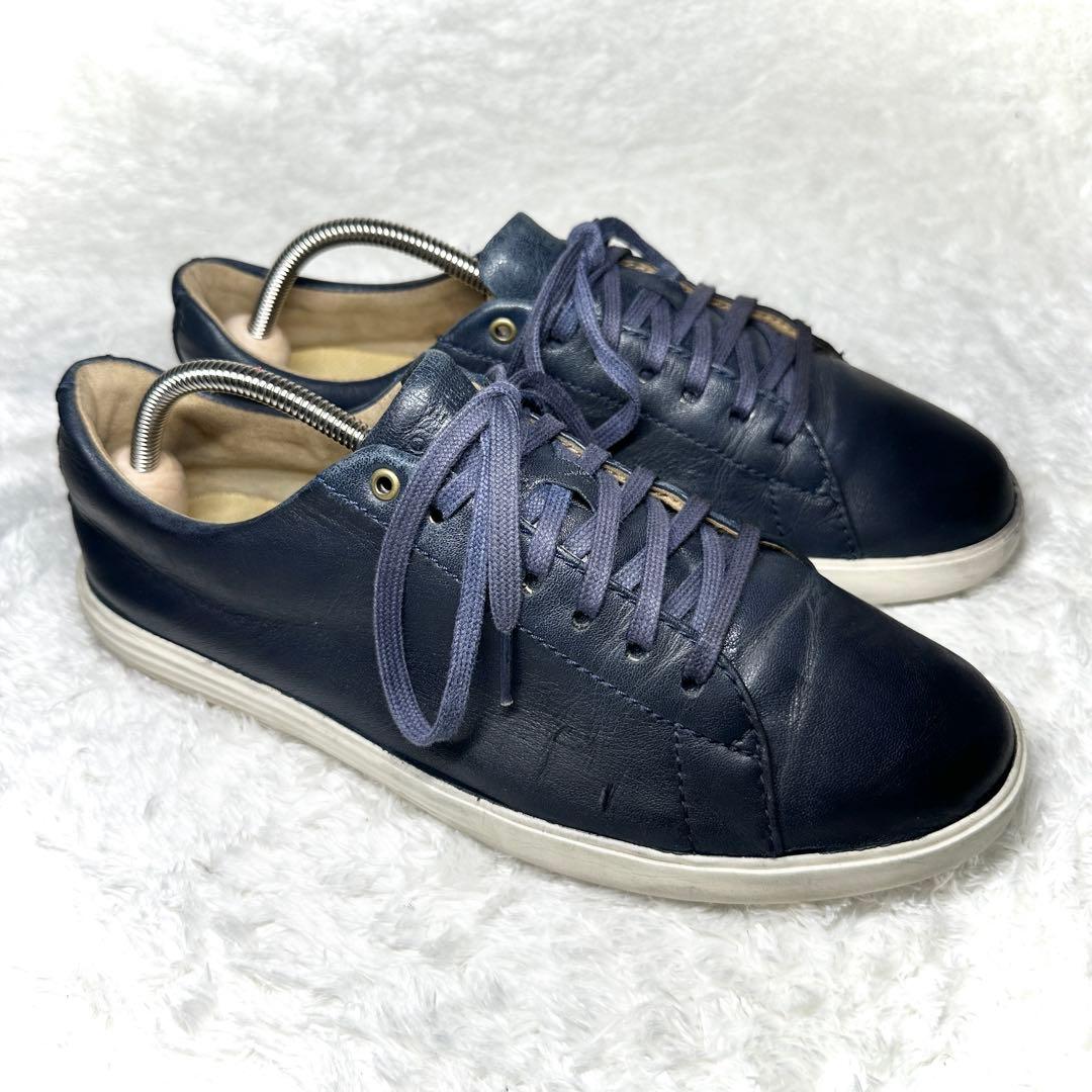 超美品■COLE HAAN【25】ゼログランド ネイビーレザースニーカー — image 3