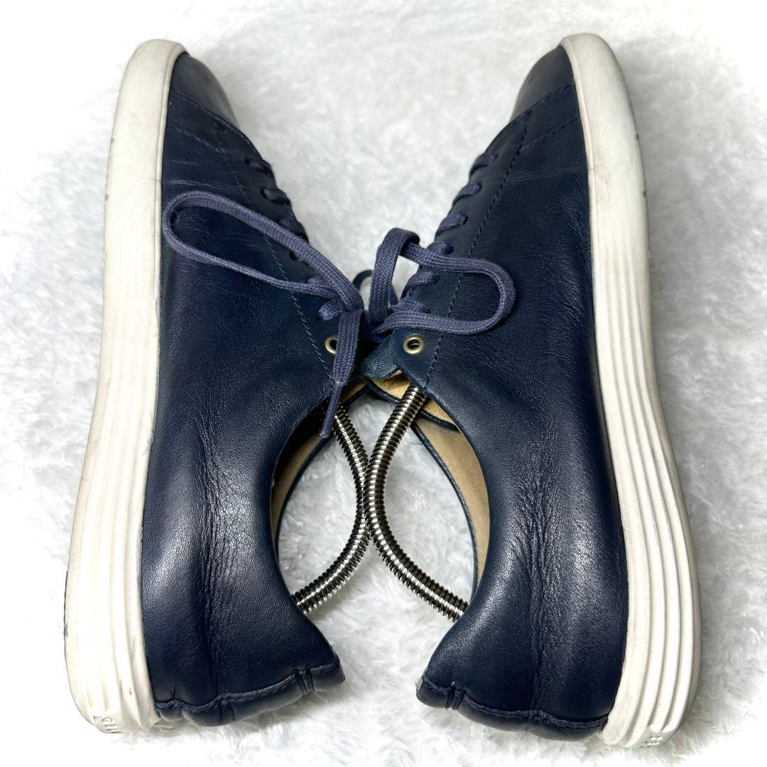 超美品■COLE HAAN【25】ゼログランド ネイビーレザースニーカー — image 5