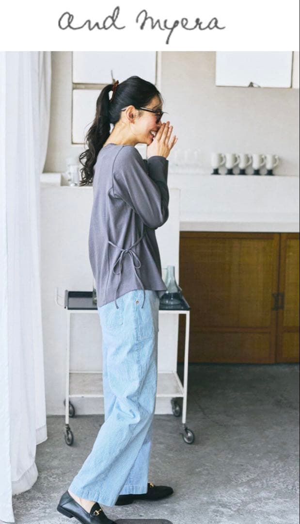and myera アシメトリーTシャツ（フェリシモ、LL） — image 2