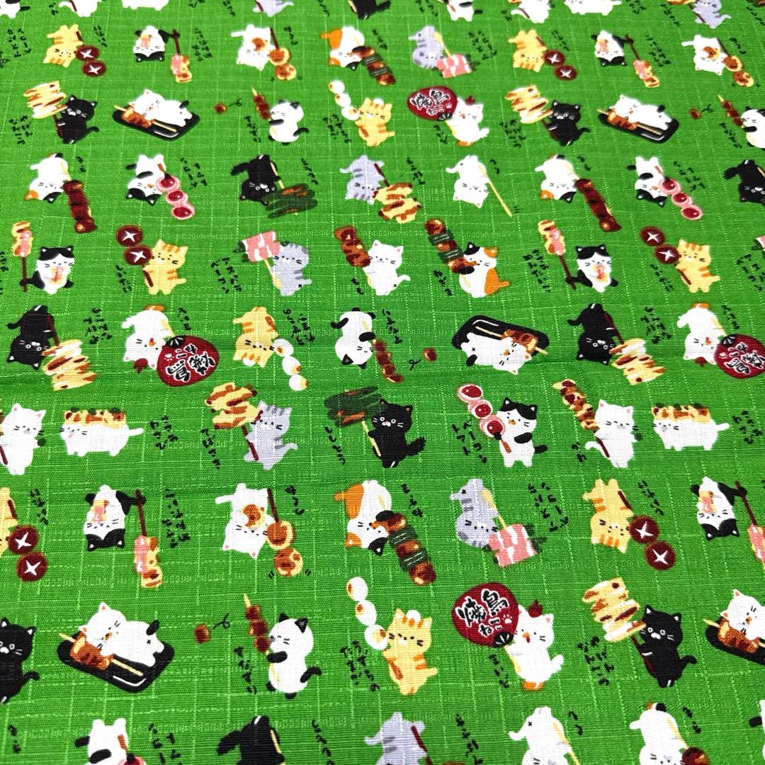 cosmo★ドビー猫と焼き鳥 和柄★グリーン★2枚限り★ — image 4