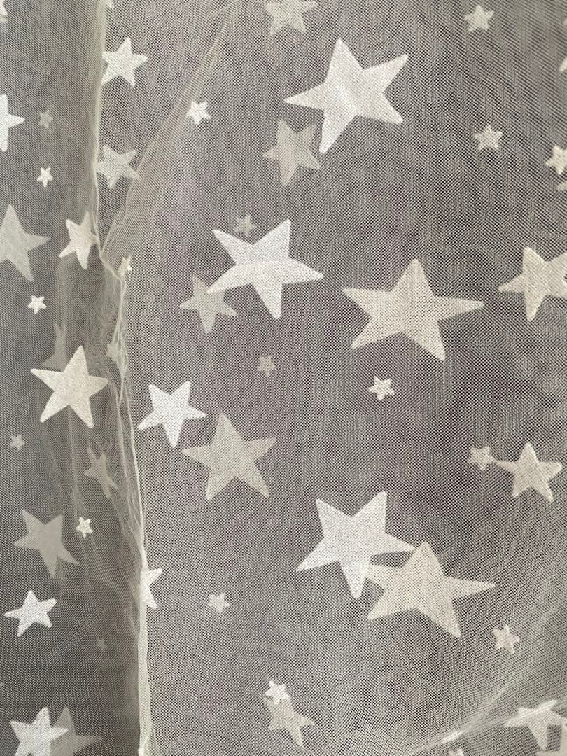 スターチュール シアートップス 長袖 Tシャツ 星柄 y2k グランジ 白 — image 2