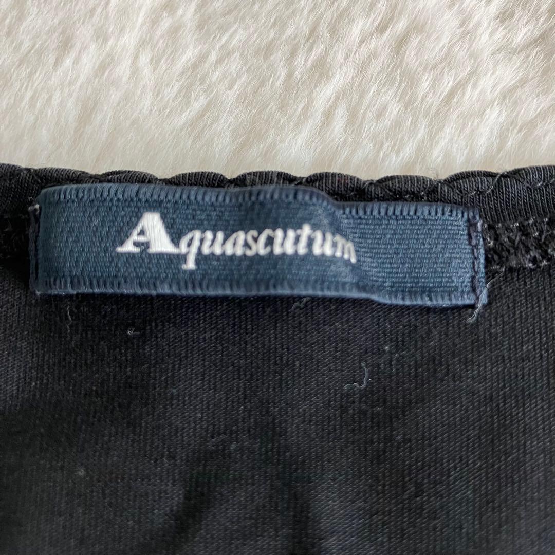 Aquascutum✨アクアスキュータム（9）Tシャツ ブラック Vネック — image 3