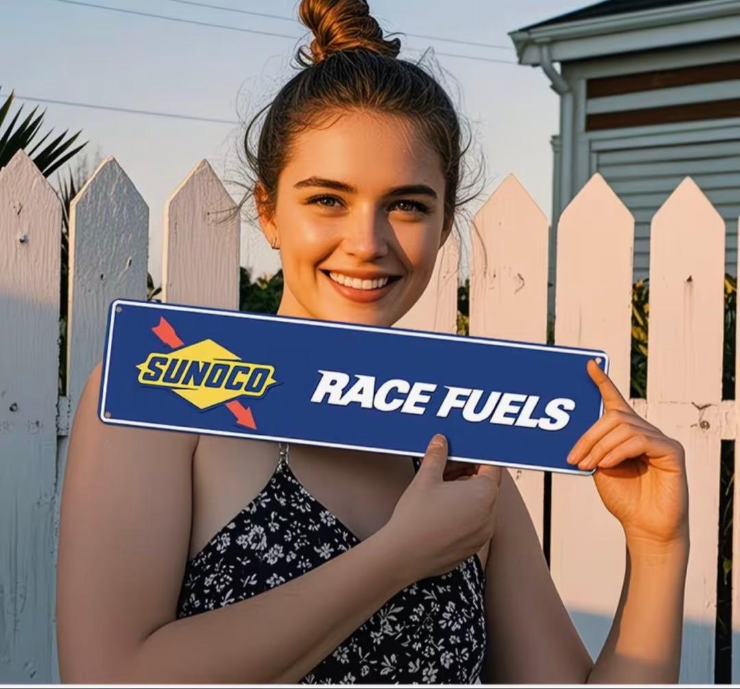 SUNOCO RACE FUELS 木製看板 — image 4