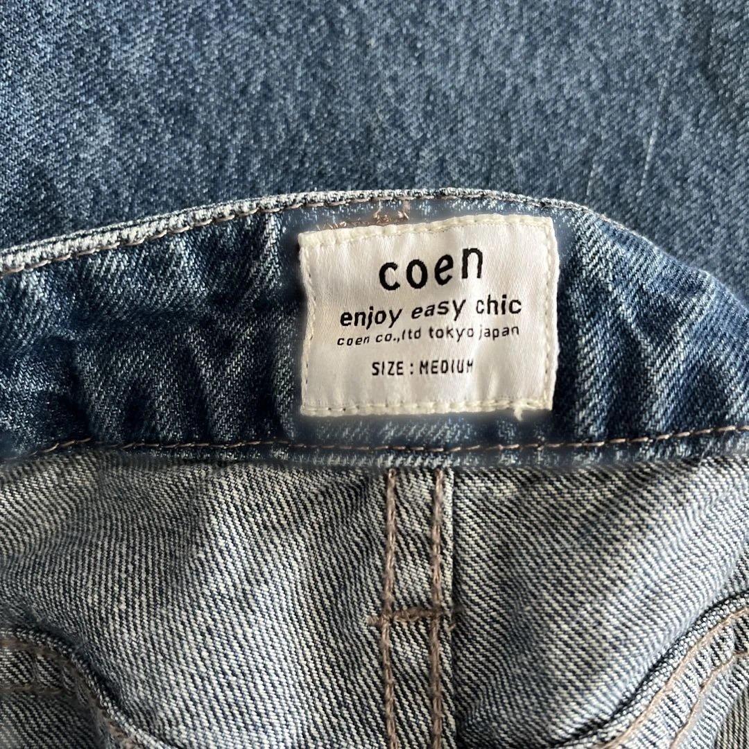【未使用】coen サイドラインバギーパンツ M ダークブルー — image 3
