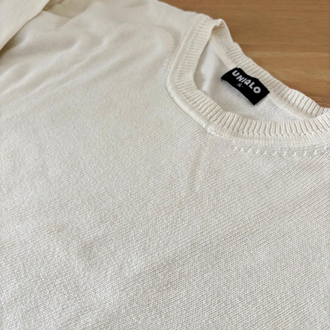 【入手困難】90s OLD UNIQLO ニット カットソー 紺タグ XL — image 5