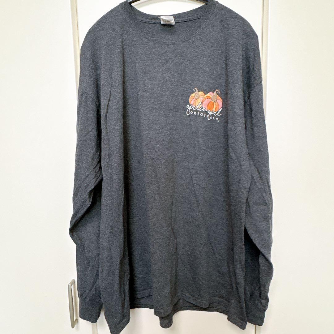 フルーツオブザルーム ロンT クルーネック 長袖 プリント XL 灰 綿普段着 — image 2