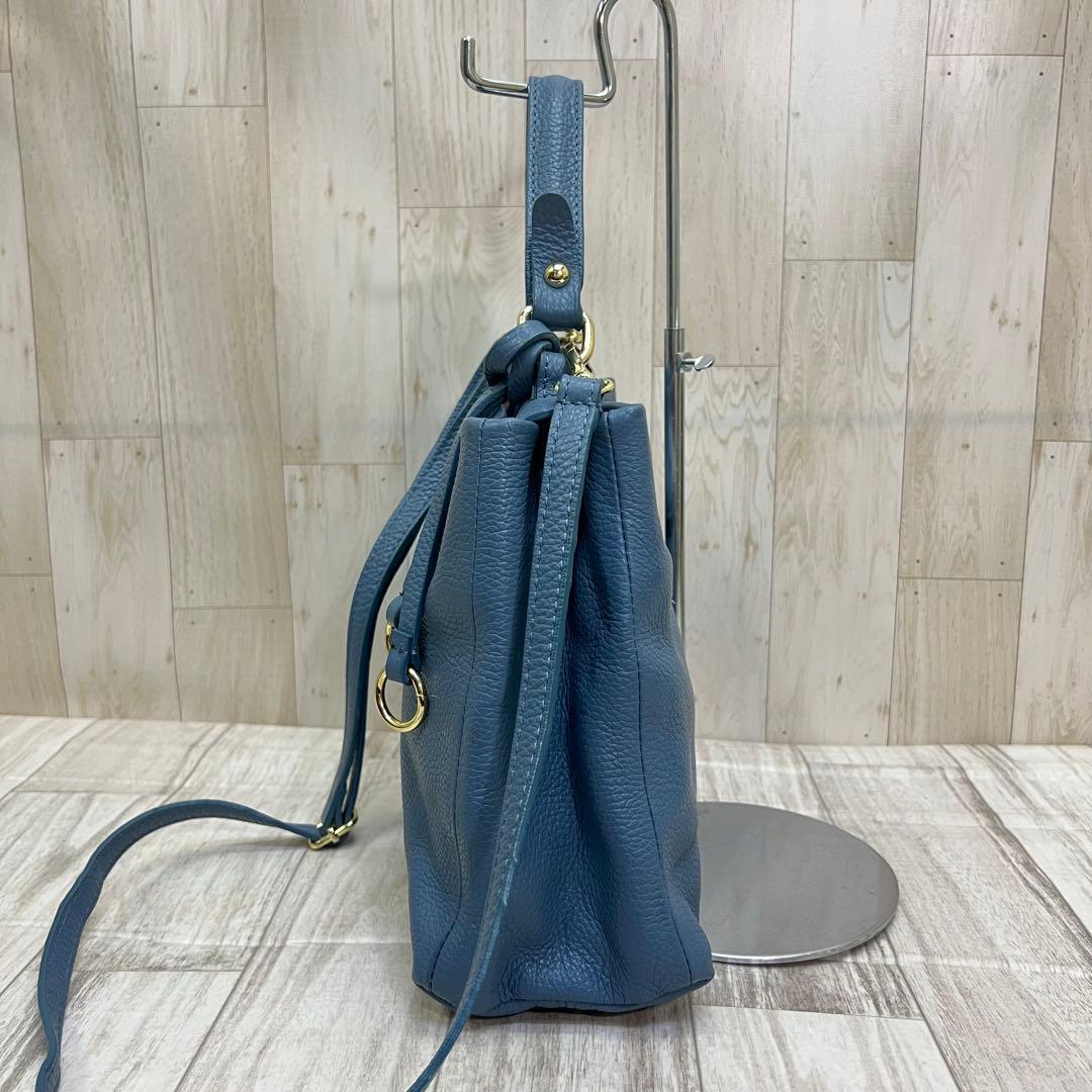 ASHELEN アッシュエレン トートバッグ ショルダーバッグ ミニ ブルー系 — image 4