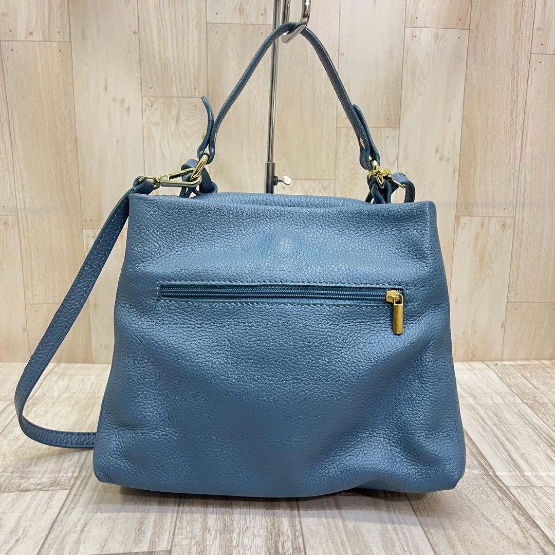 ASHELEN アッシュエレン トートバッグ ショルダーバッグ ミニ ブルー系 — image 5