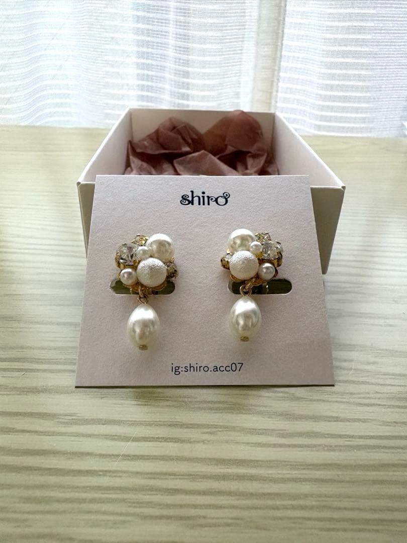 shiro パール ビジュー イヤリング — image 3