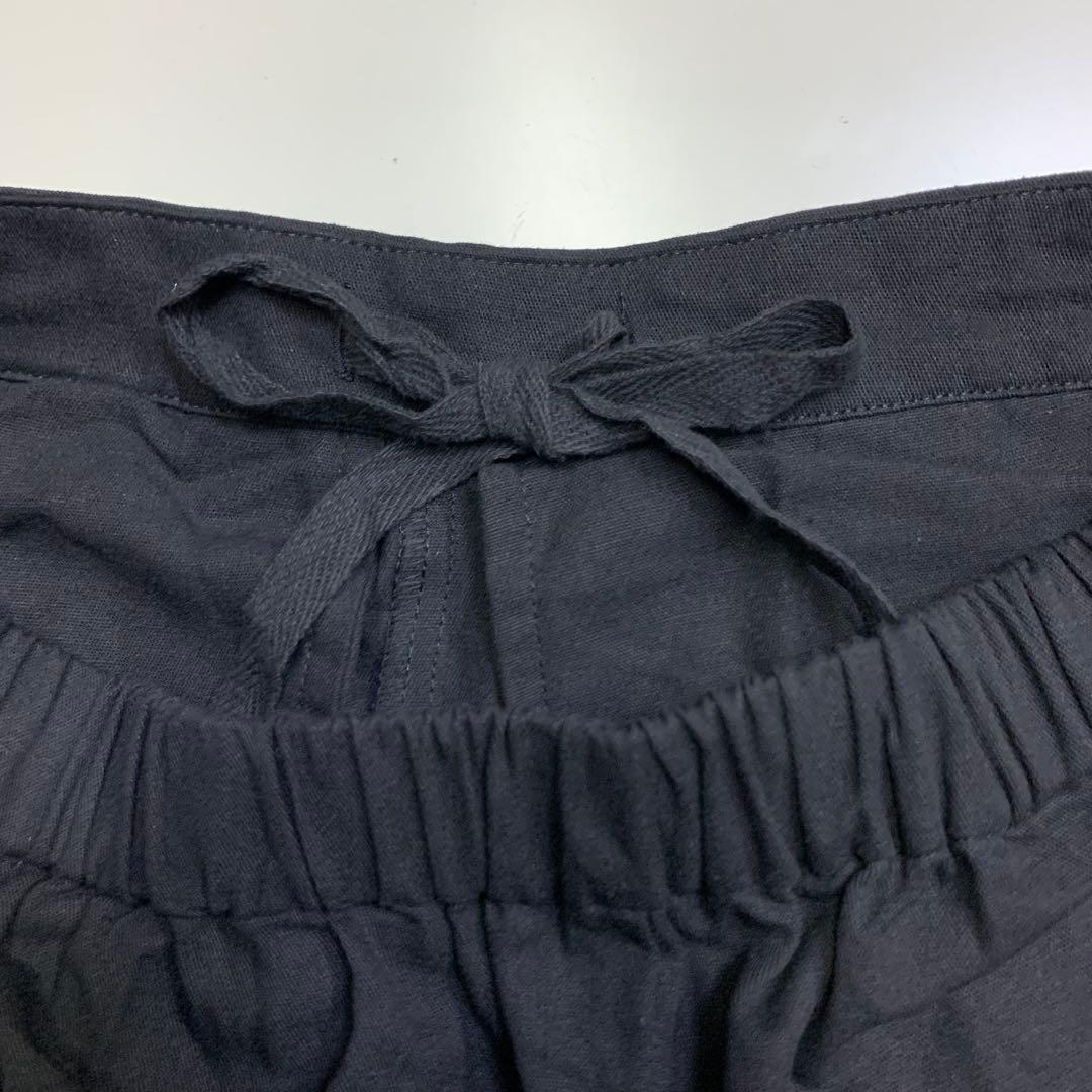 新品未使用 レディース クロップドバルーンパンツ 7分丈パンツ 綿 黒♦︎F — image 4