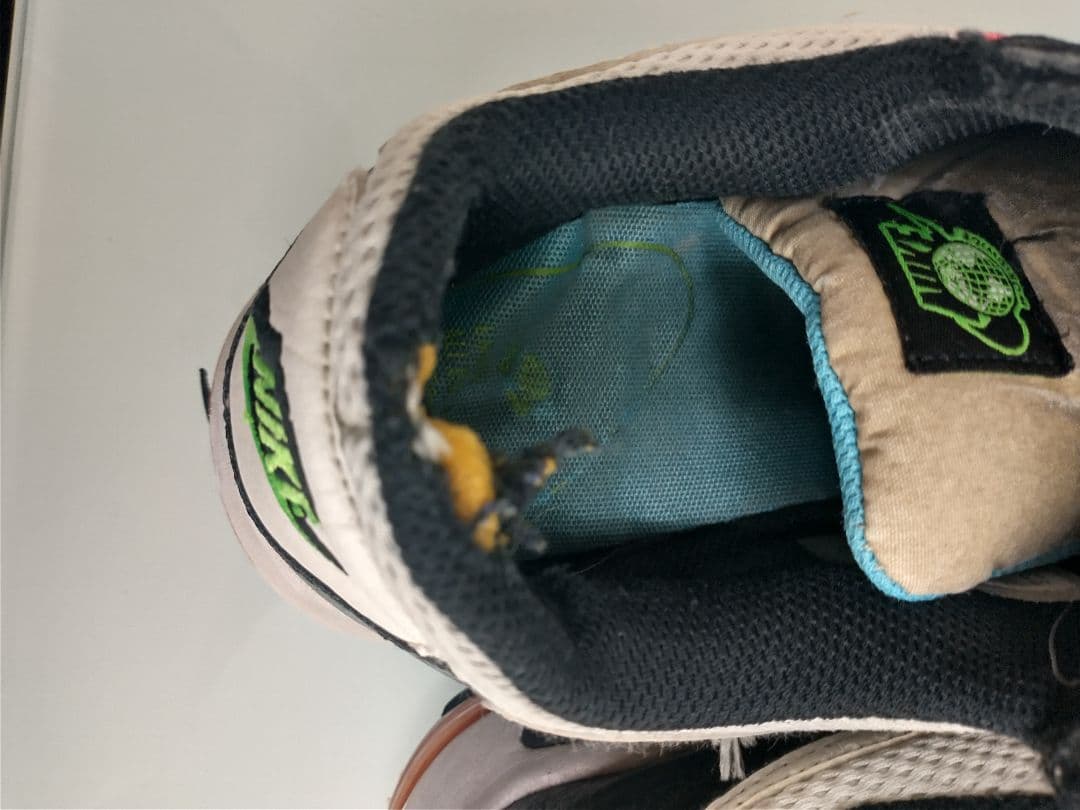 NIKE エアマックス スニーカー 27.5cm US9.5 白黒 ネオン — image 4