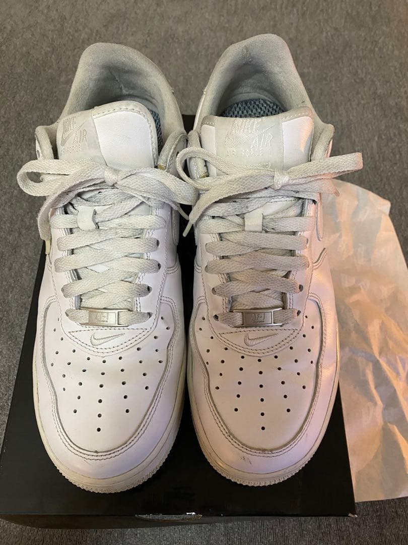 中古 NIKE AIR FORCE 1 LOW SP SUPREME White — image 3
