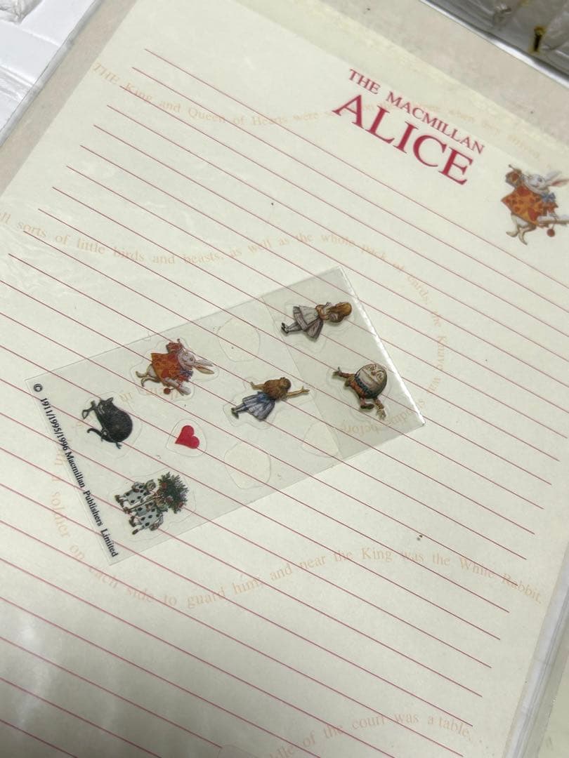 THE MACMILLAN ALICE レターセット 下敷き セット　1996 — image 3
