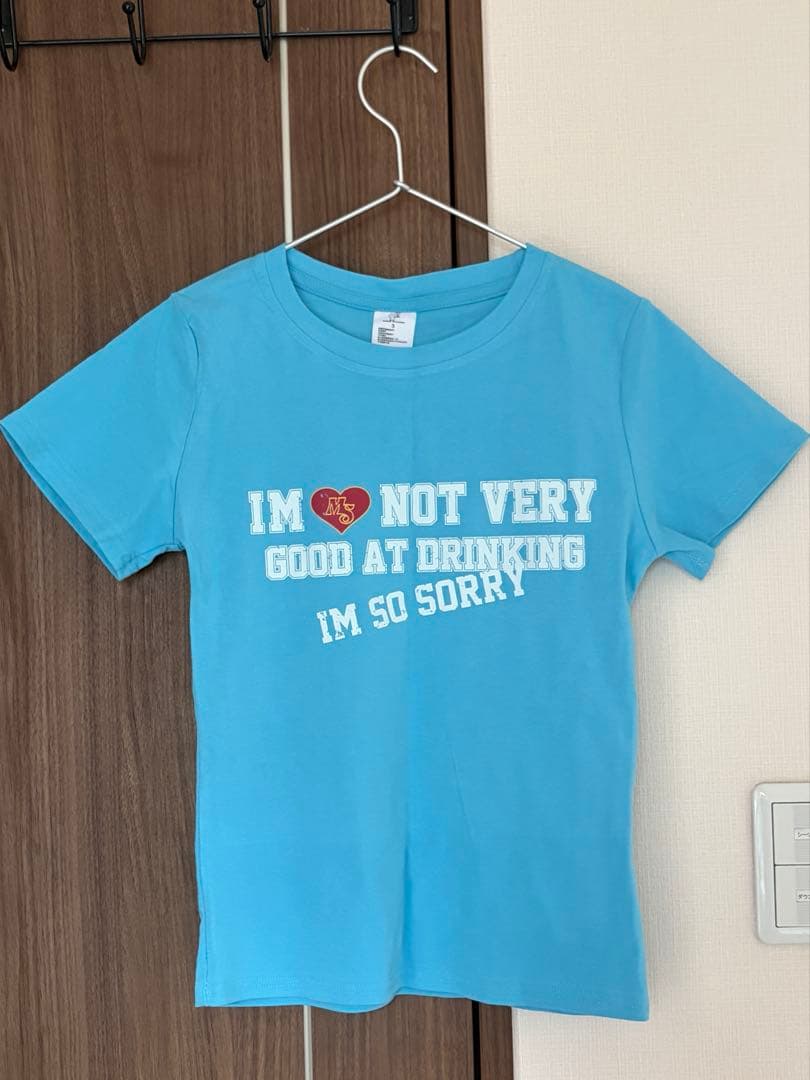 nugu RaIN IMレタリングクロップド半袖Tシャツロゴプリントライトブルー — image 2