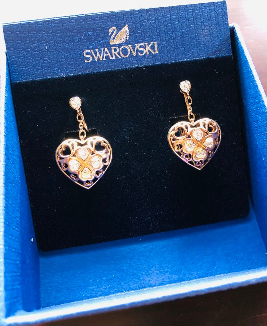 スワロフスキー Swarovski ハート　イヤリング — image 3
