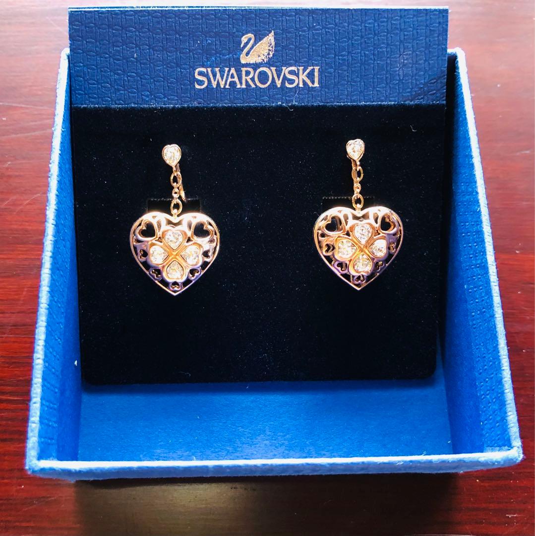 スワロフスキー Swarovski ハート　イヤリング — image 4