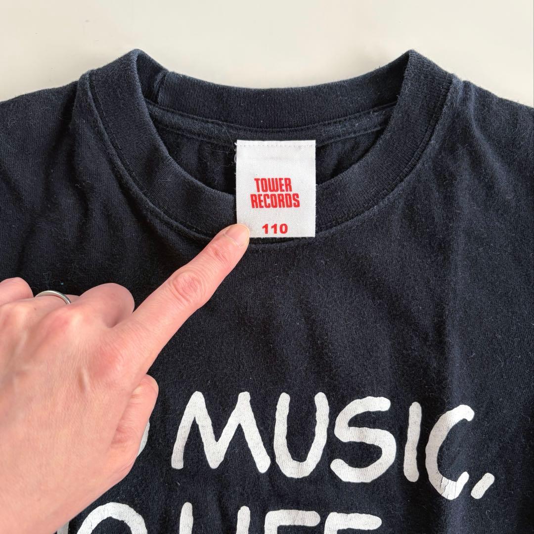 TOWER RECORDS／NO MUSIC,NO LIFE／Tシャツ／110 — image 4