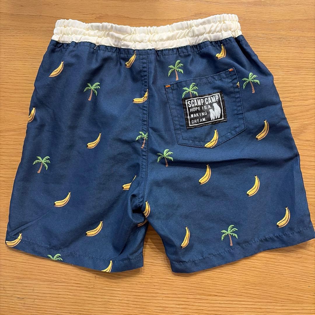 【美品】SCAMP CAMP キッズ水着 100 バナナ柄 ネイビー — image 2