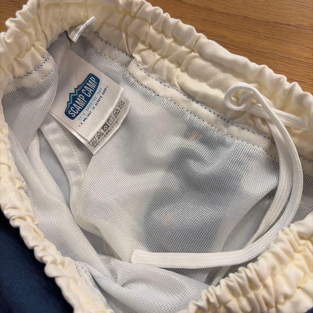 【美品】SCAMP CAMP キッズ水着 100 バナナ柄 ネイビー — image 3