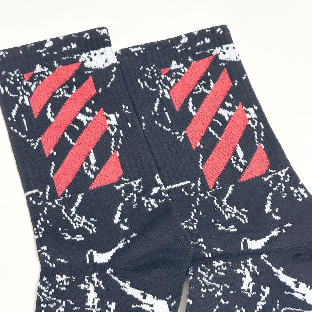 OFF-WHITE オフホワイト クロスアロー ロゴソックス フリー レッド — image 2