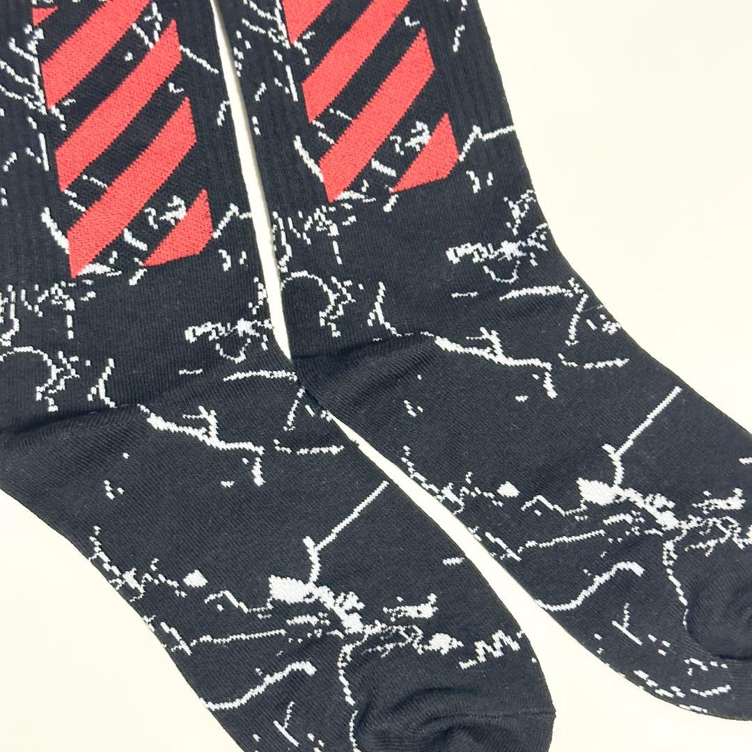 OFF-WHITE オフホワイト クロスアロー ロゴソックス フリー レッド — image 3